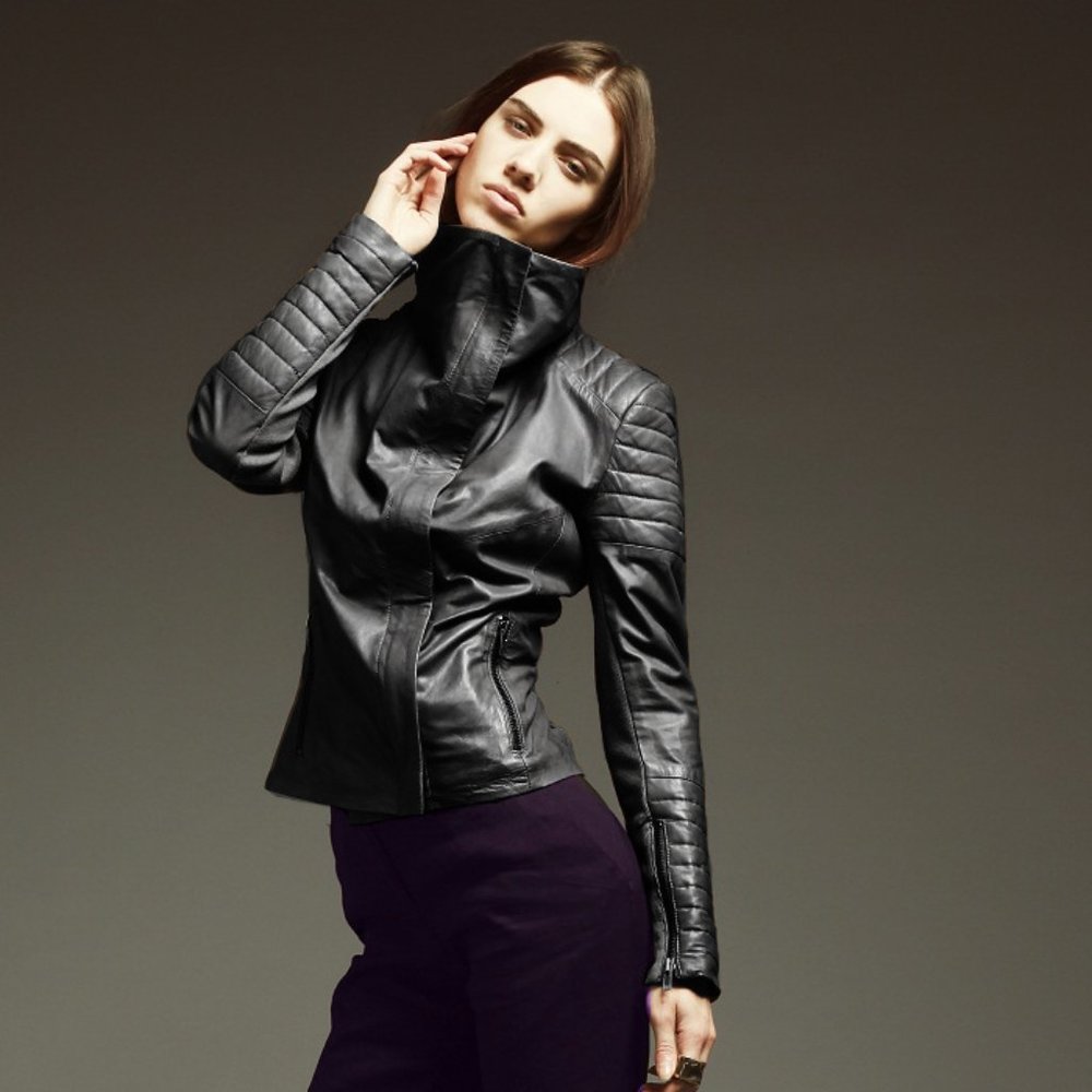Muubaa quilted leather biker jacket